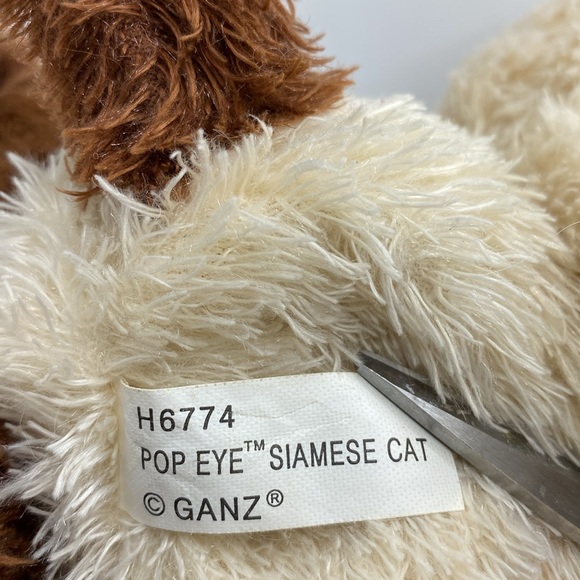 Ganz Siamese Cat Big Pop Eyes H6774 Brown Cream Plush Stuffed Animal Toy 11 inch - Picture 6 of 10